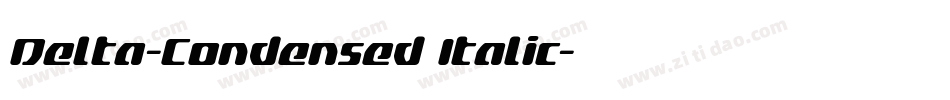 Delta-Condensed Italic字体转换